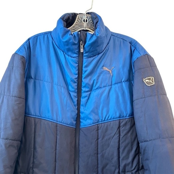 Puma Men's Blue Quilted Jacket Size L Winter Casual WarmCELL - Picture 2 of 6
